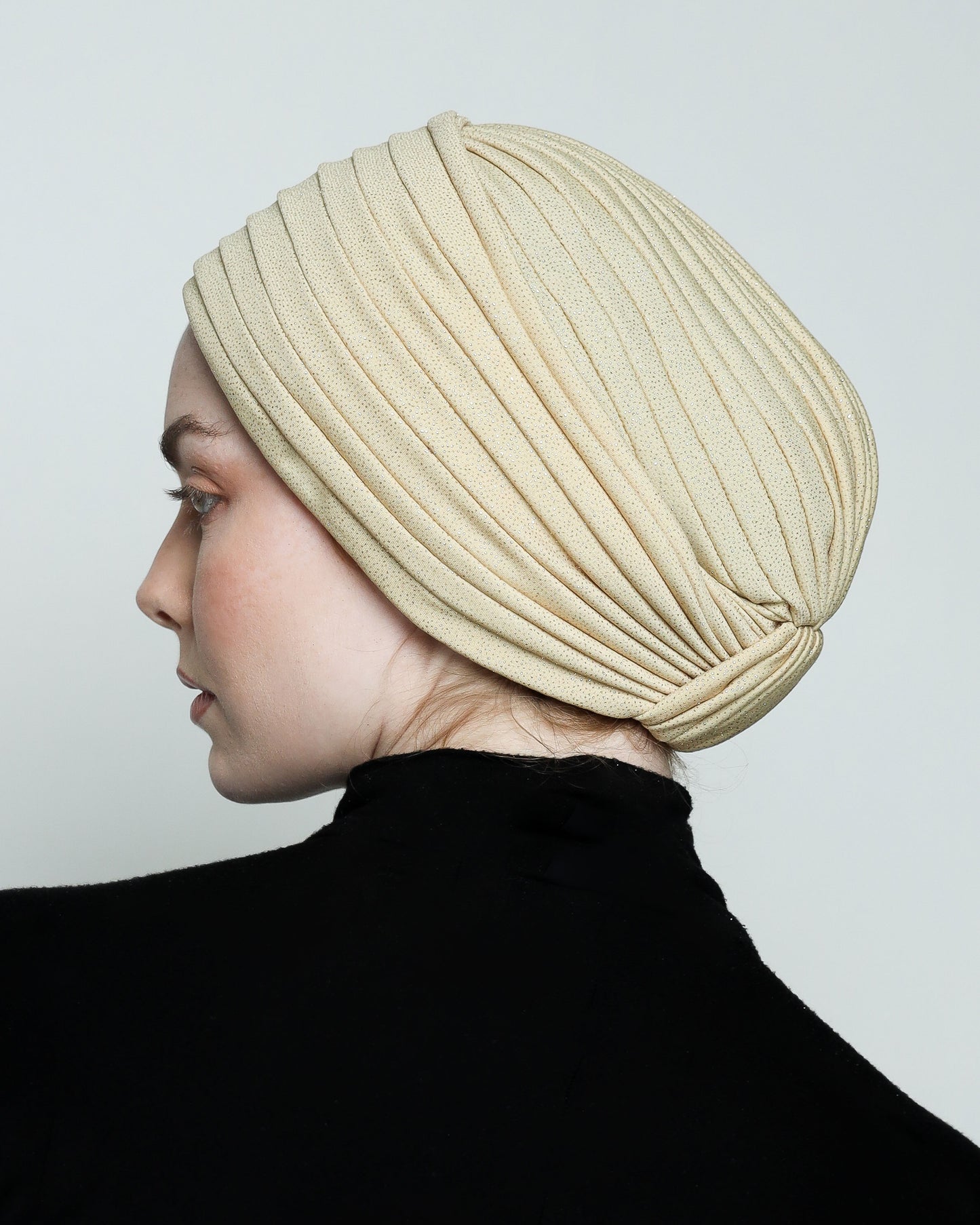 Glowing Gold Pleats Turban