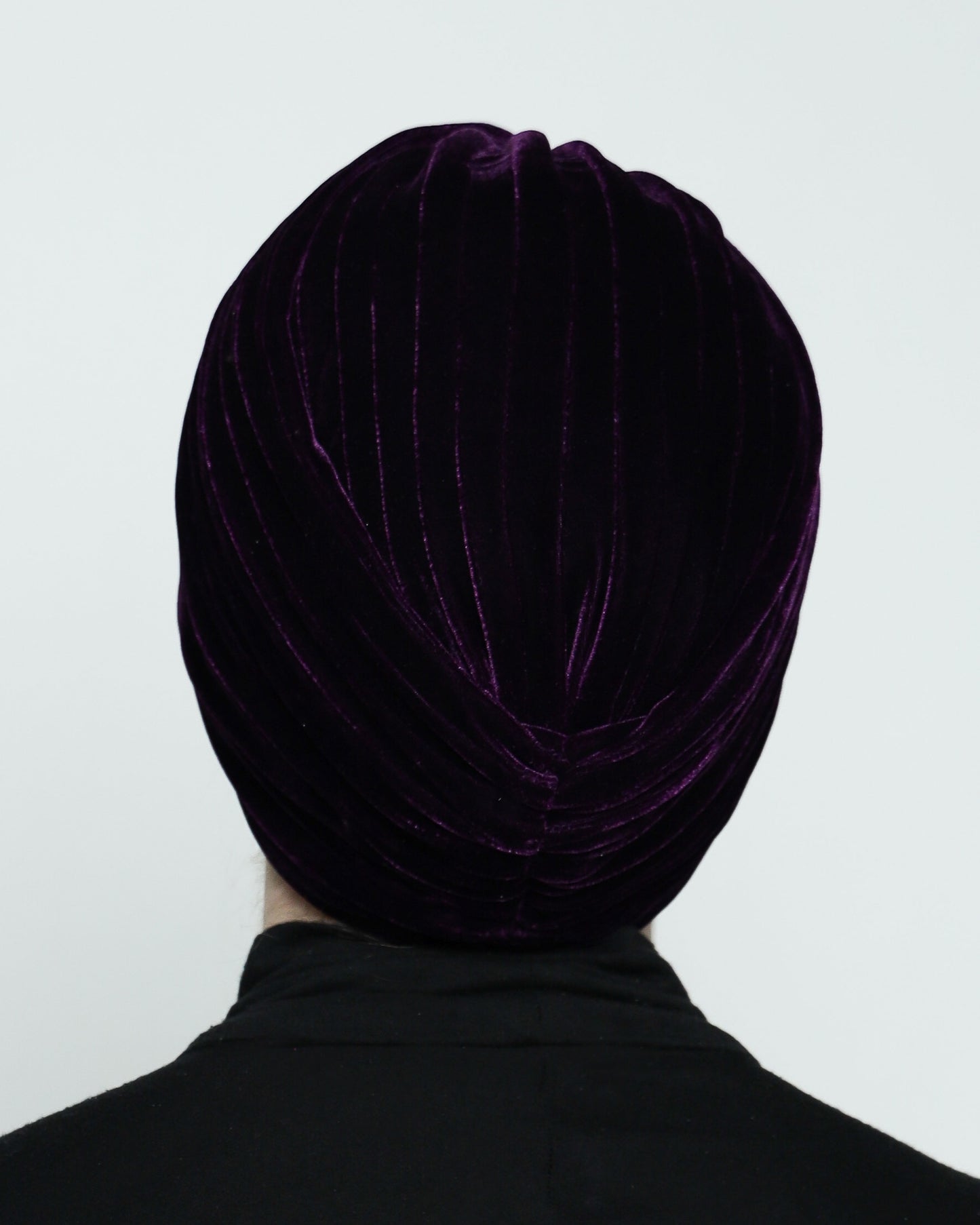Twisted velvet lines turban