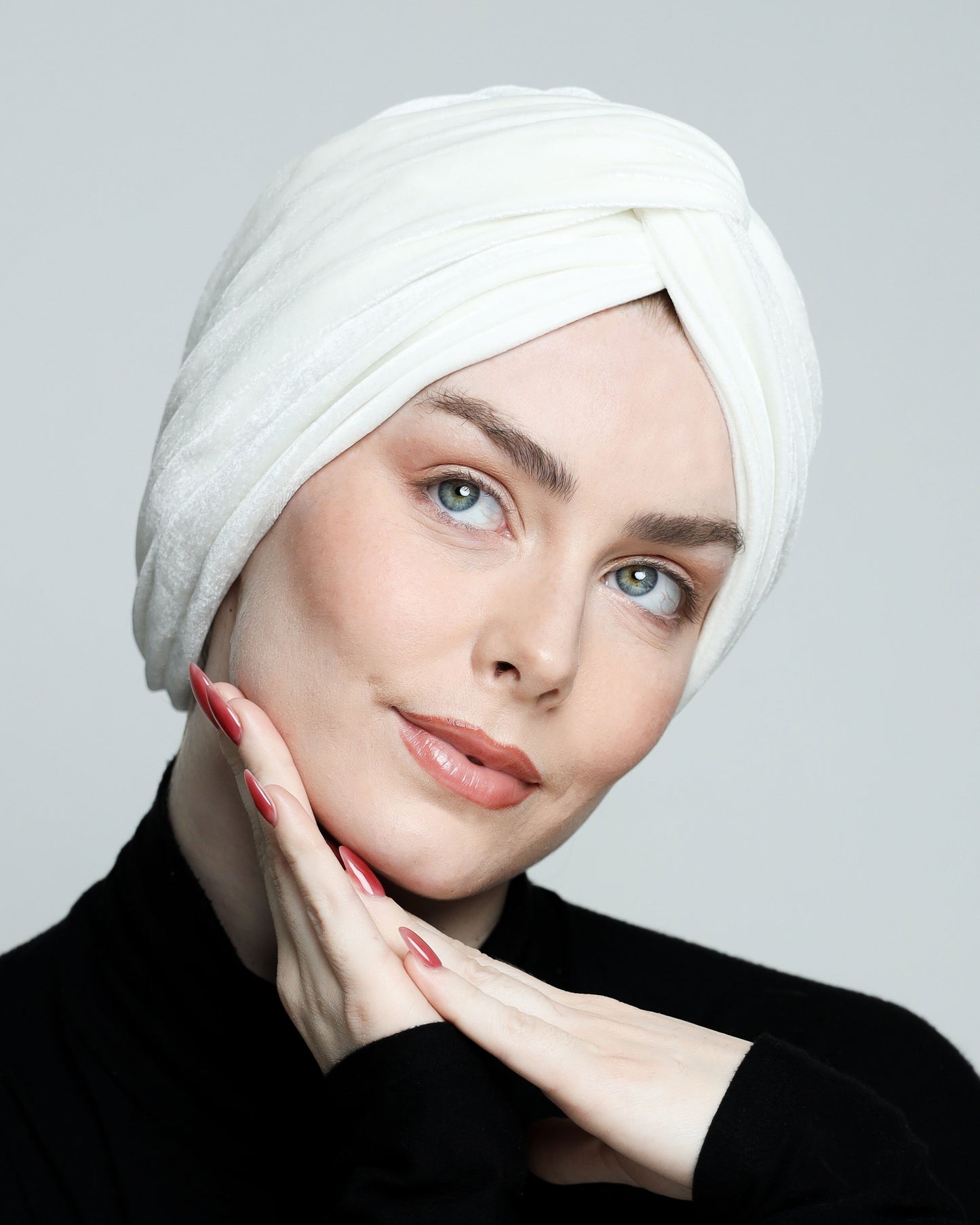 Twisted velvet lines turban