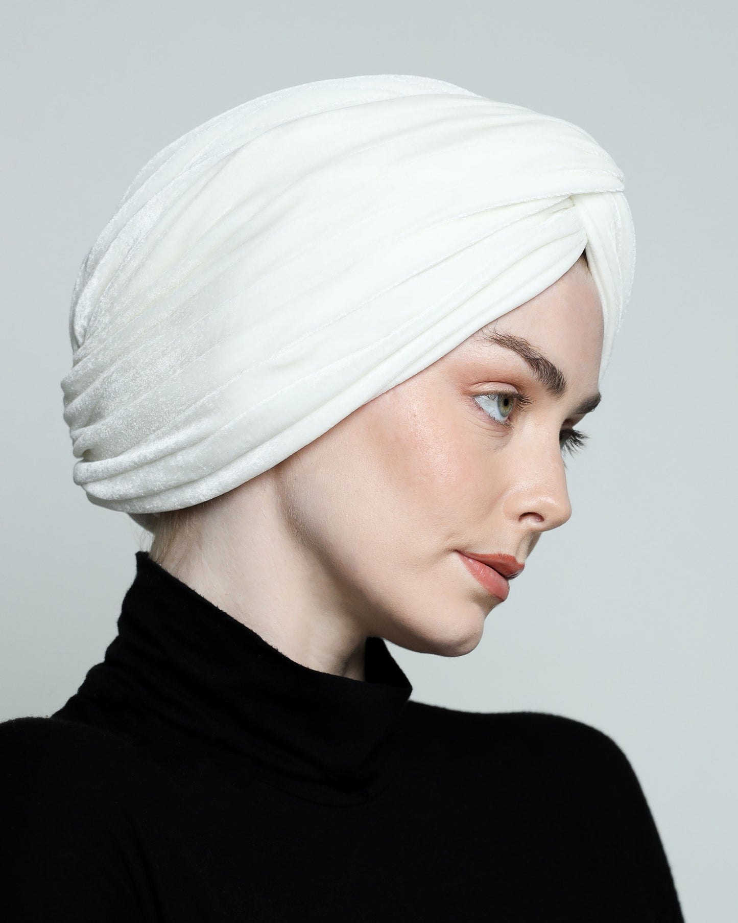 Twisted velvet lines turban