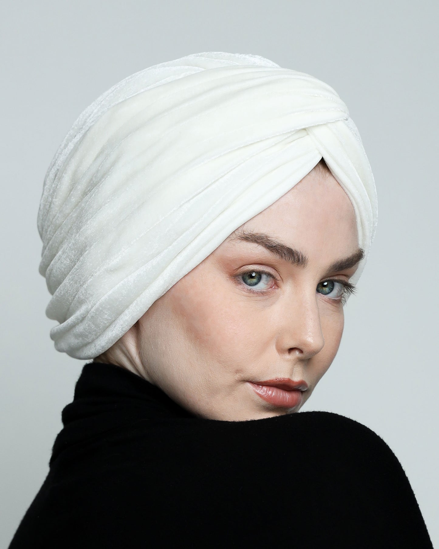 Twisted velvet lines turban