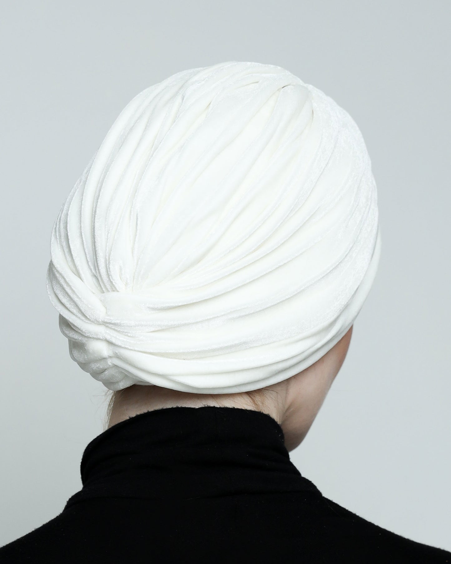 Twisted velvet lines turban