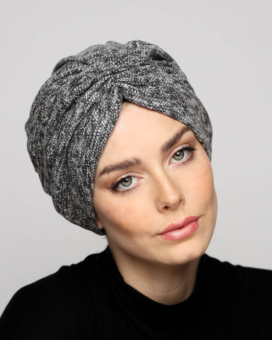 Gray Gathering Wool Turban