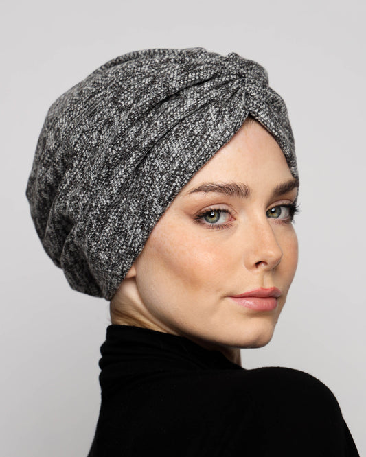 Gray Gathering Wool Turban