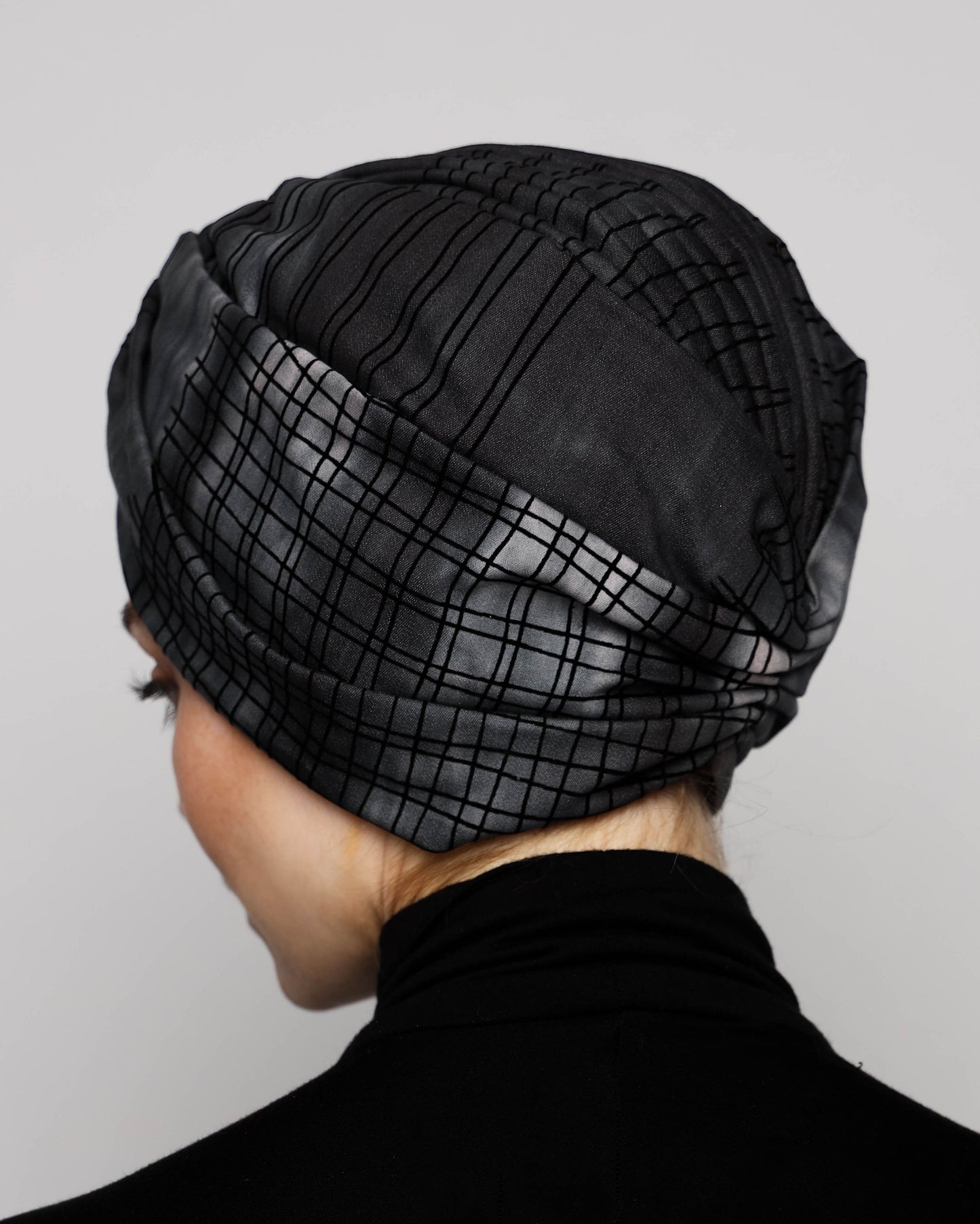 Dramatic twisted turban