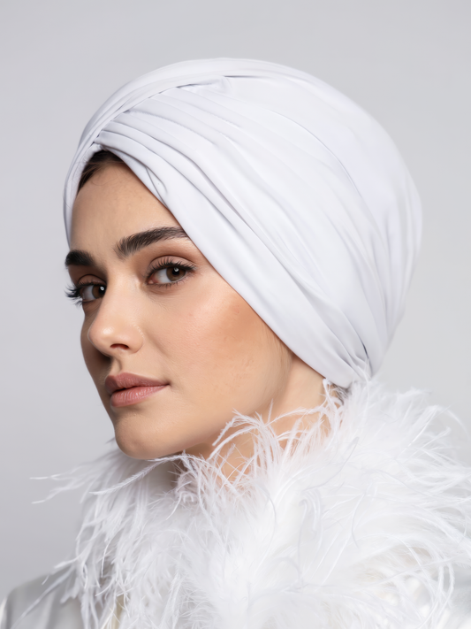 Bridal Pleats Lycra Turban