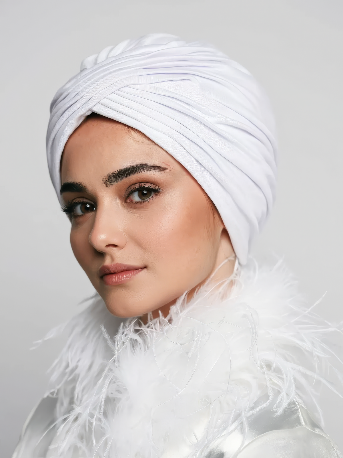 Bridal Pleats Pure Cotton Turban