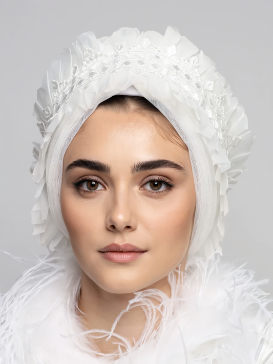 Bridal Ruffles turban