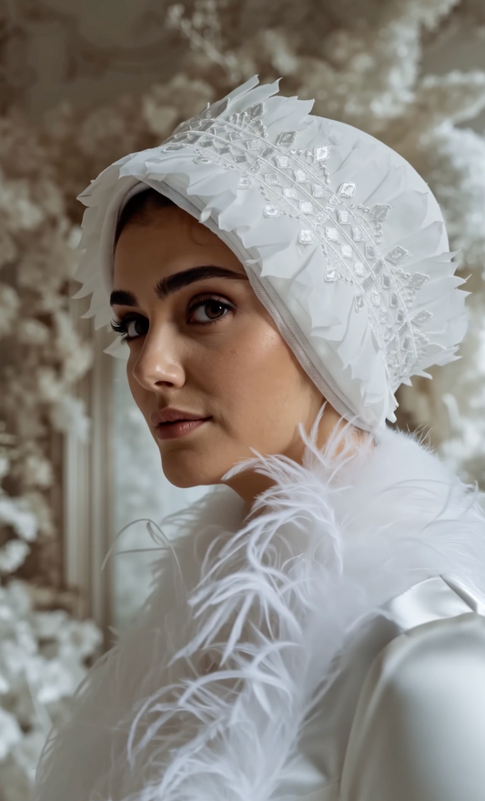 Bridal Ruffles turban