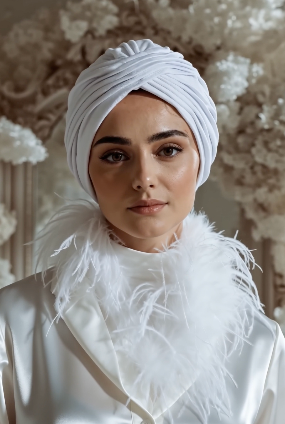 Bridal Pleats Pure Cotton Turban
