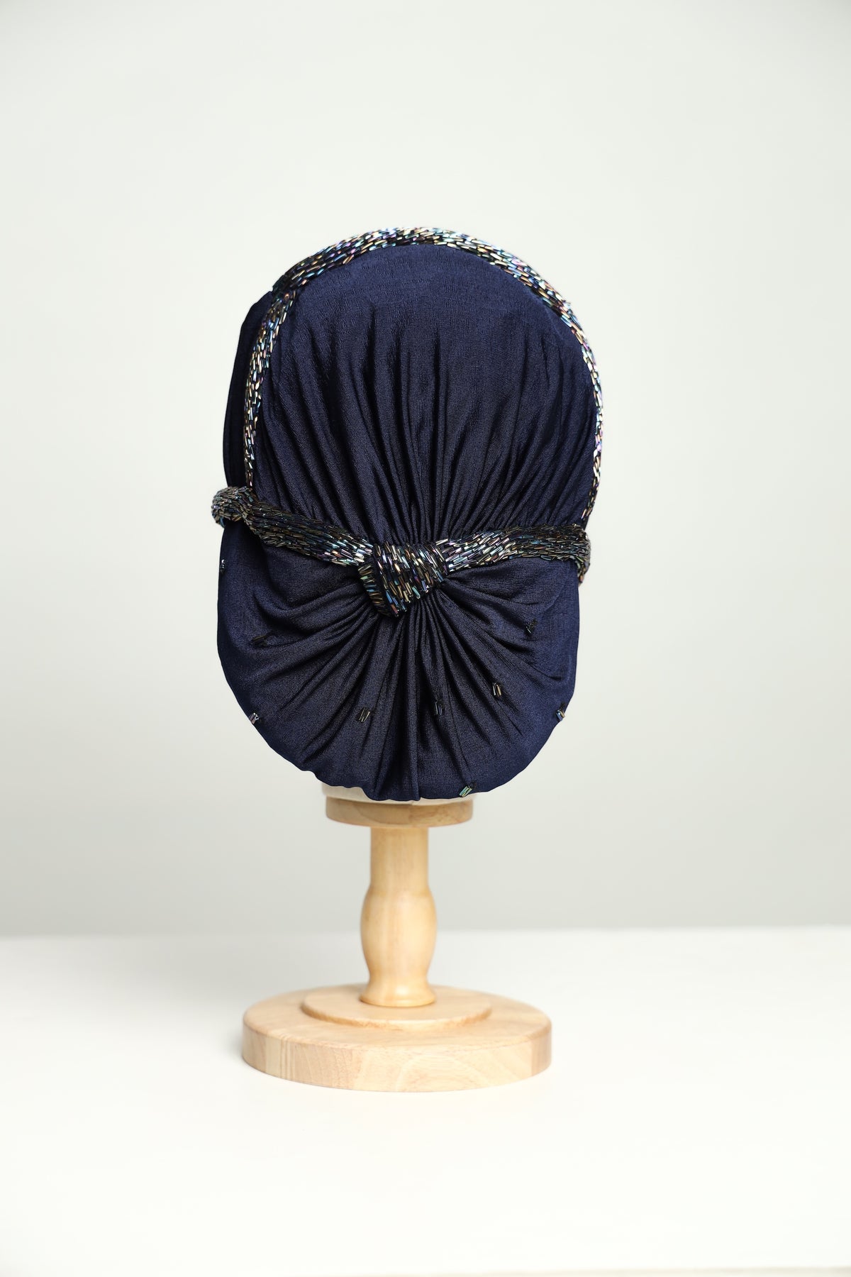Plain Beading Elegant Classic Turban