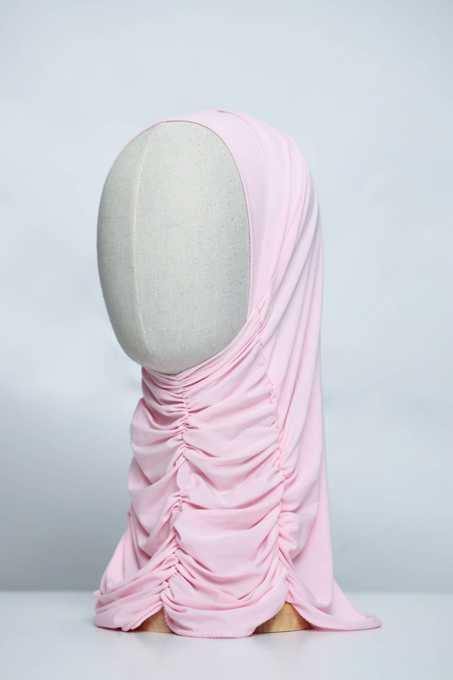 Plain Gathering Ready-made Hijab