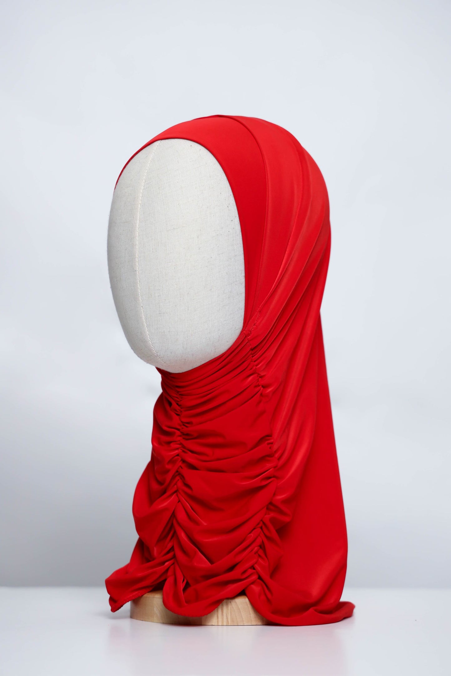 Plain Gathering Ready-made Hijab
