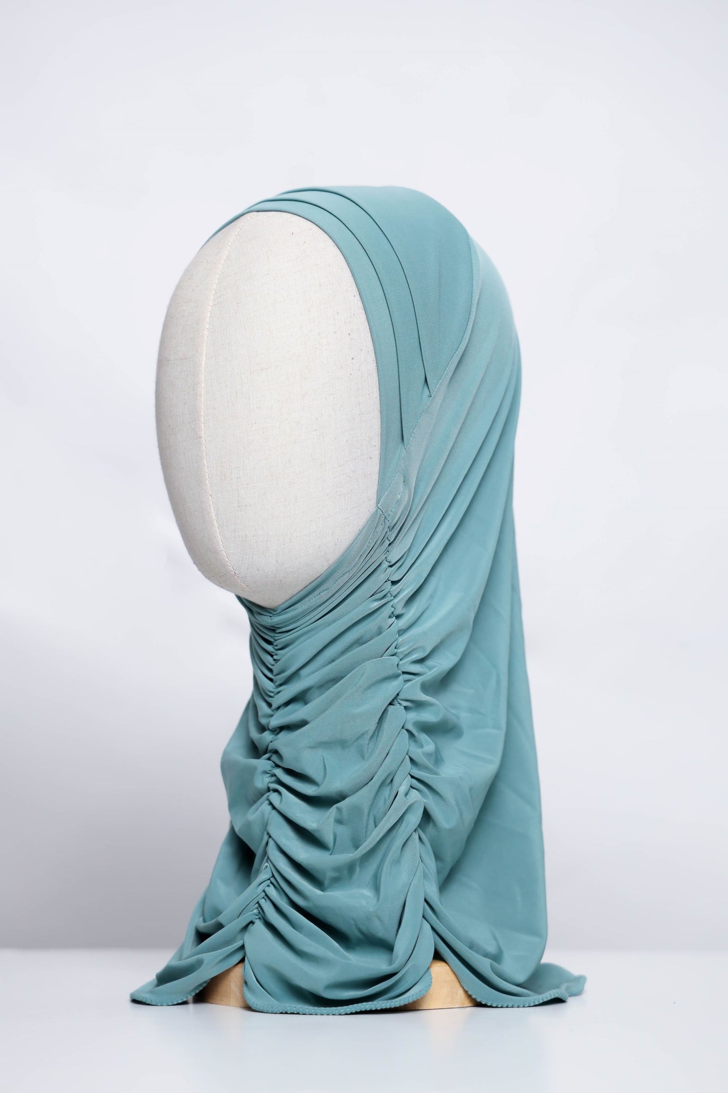 Plain Gathering Ready-made Hijab