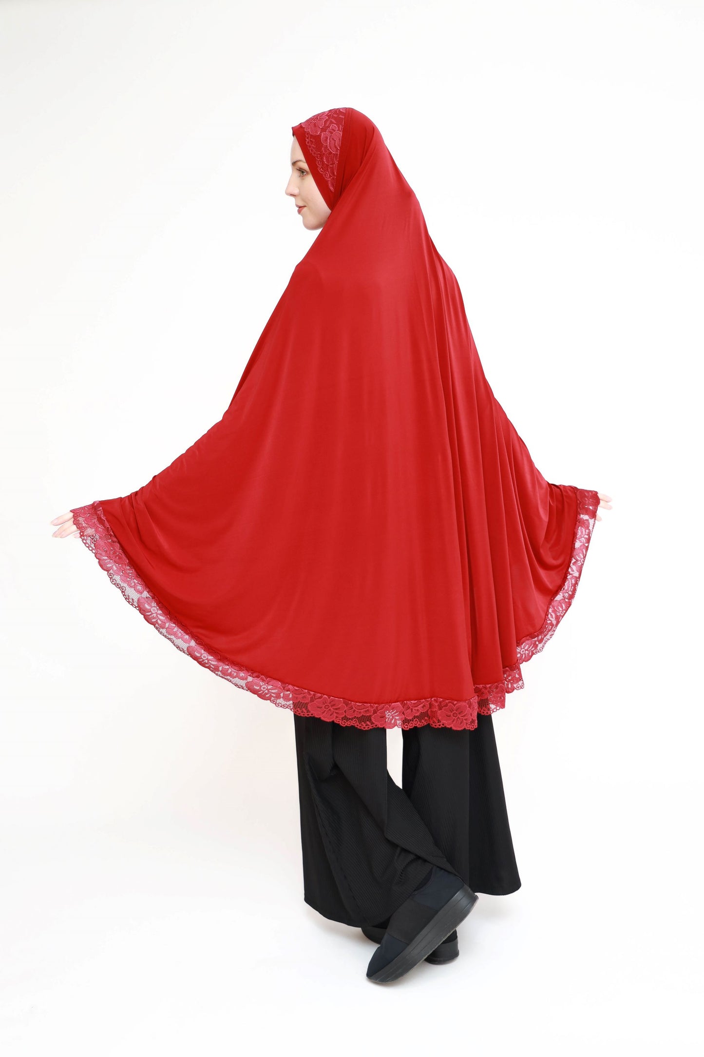 Lace praying hijabs