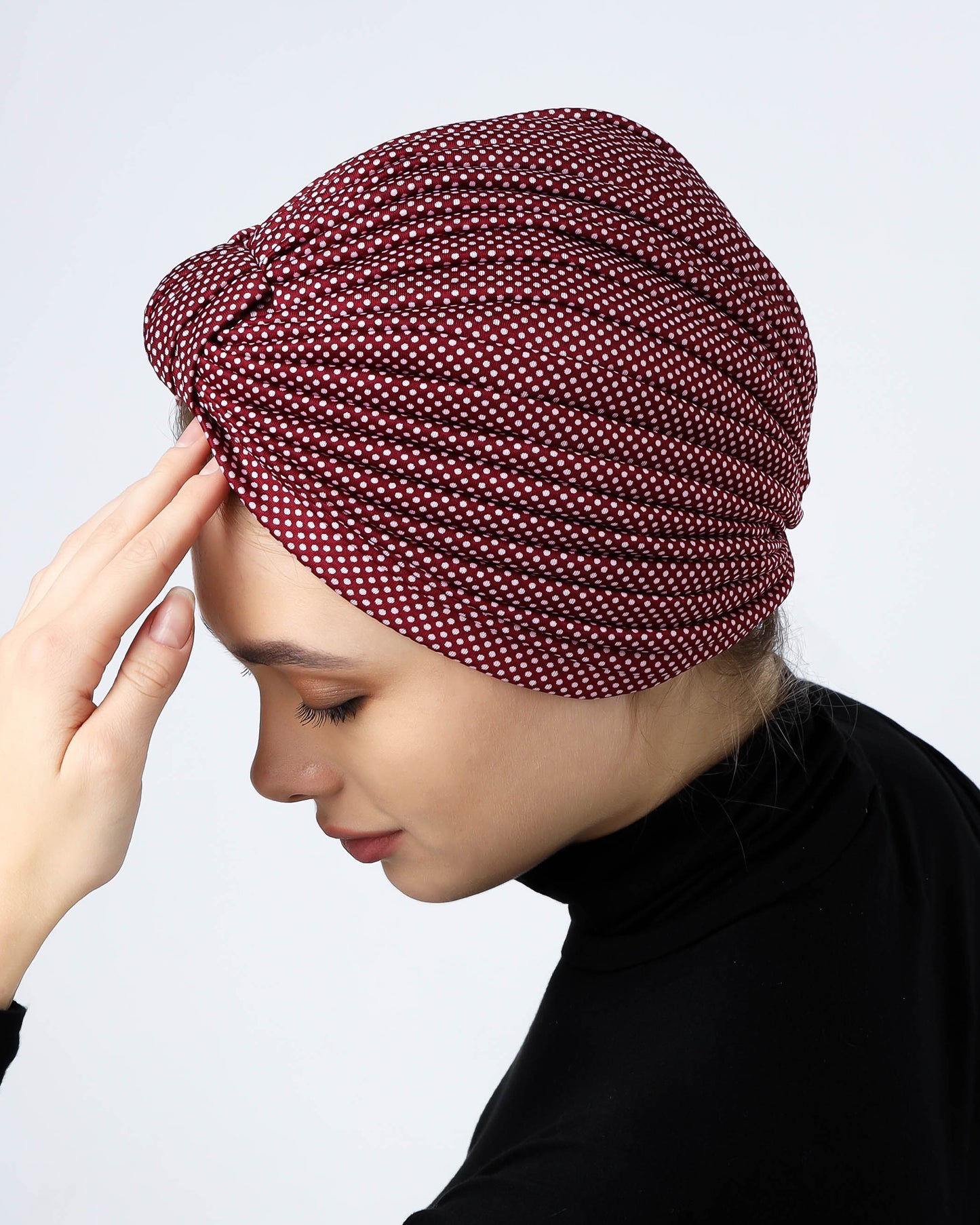 Polka dots lines turban