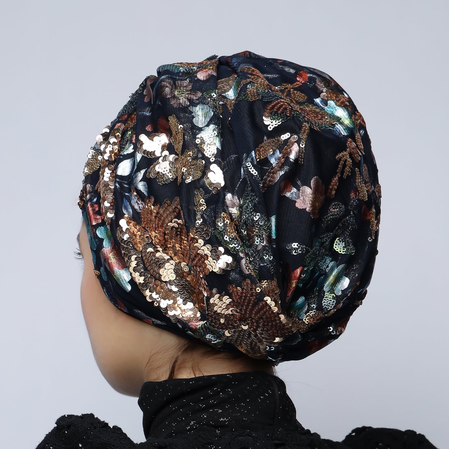 Festive Sequined Turban
