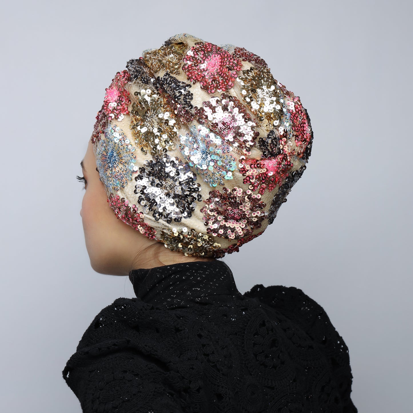 Flowers Sequin Turban