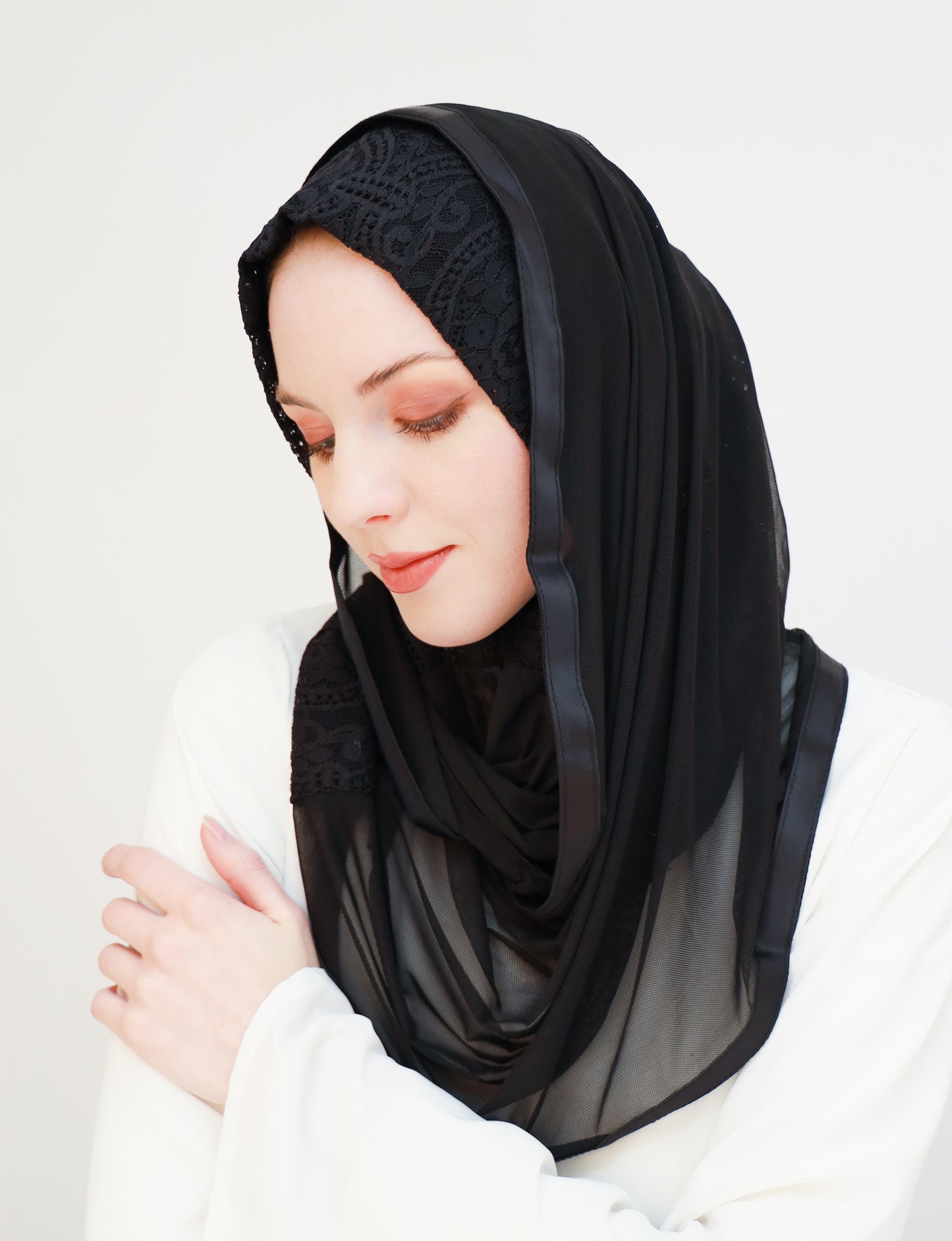Lace Ready-made hijab