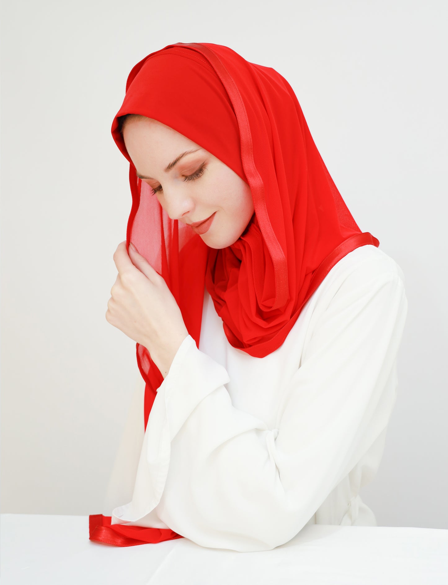 Lycra Plain Ready-made Hijab