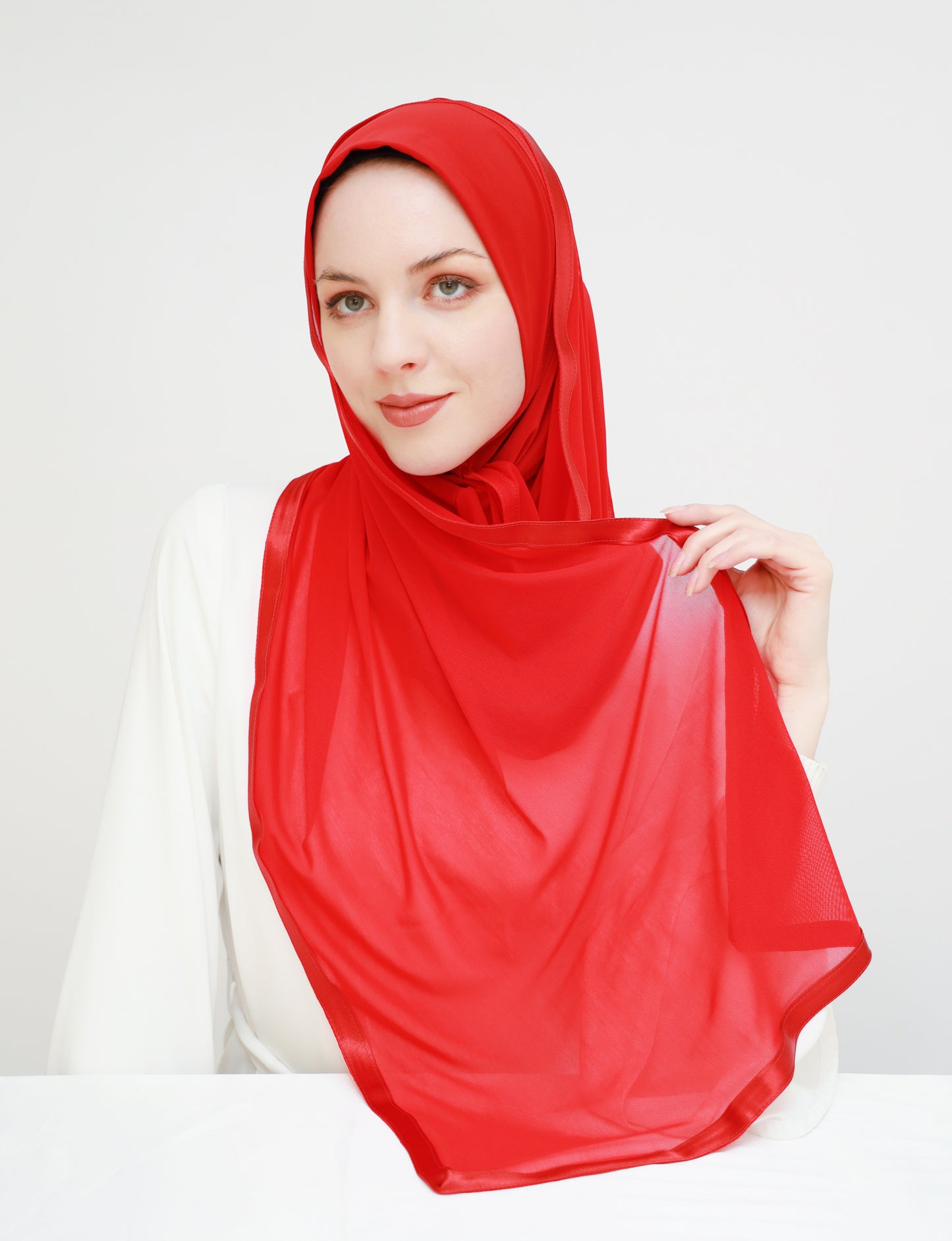 Lycra Plain Ready-made Hijab