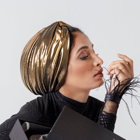 Golden Metallic Turban