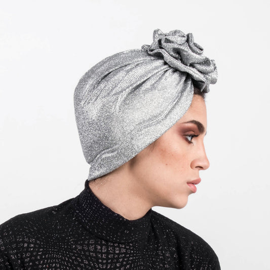 Sparkle ruffles turban