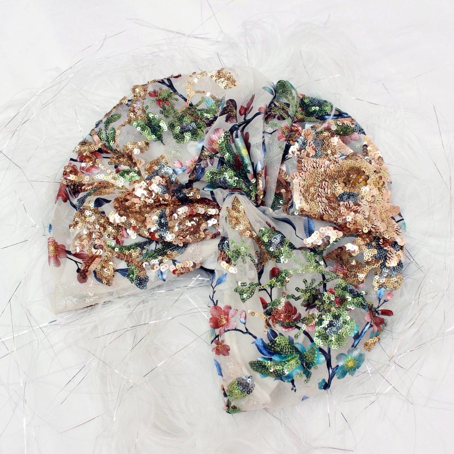 Festive Sequined Turban